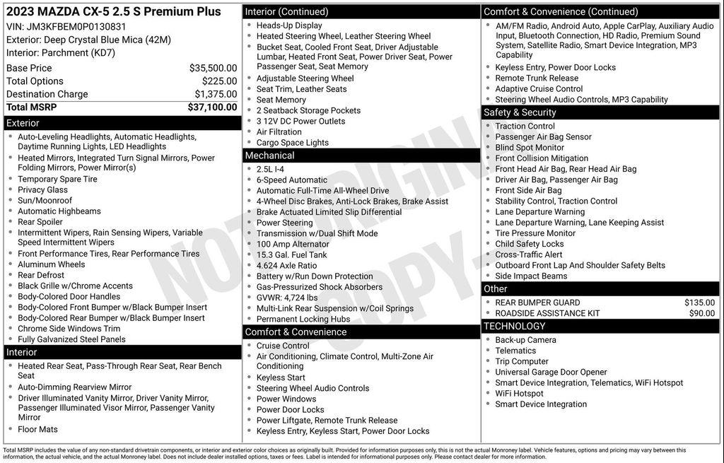 used 2023 Mazda CX-5 car, priced at $28,698