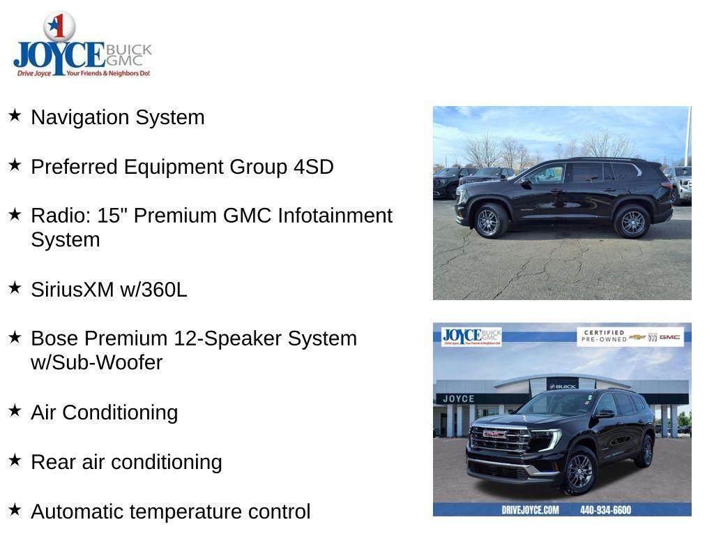 used 2025 GMC Acadia car, priced at $37,983