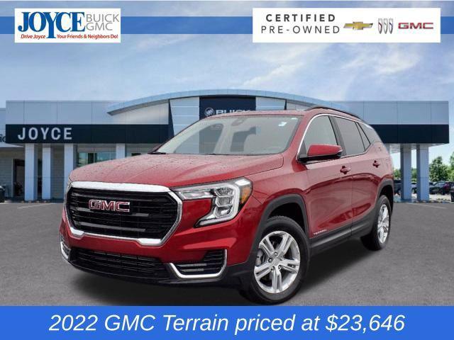 used 2022 GMC Terrain car, priced at $23,646