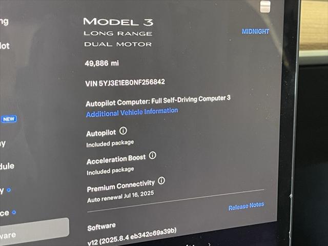 used 2022 Tesla Model 3 car, priced at $27,997