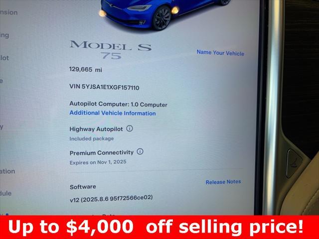 used 2016 Tesla Model S car, priced at $17,997