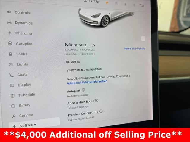 used 2021 Tesla Model 3 car, priced at $24,697