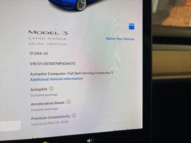 used 2021 Tesla Model 3 car, priced at $26,497