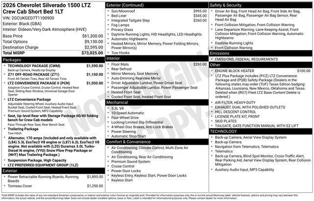 new 2026 Chevrolet Silverado 1500 car, priced at $64,413