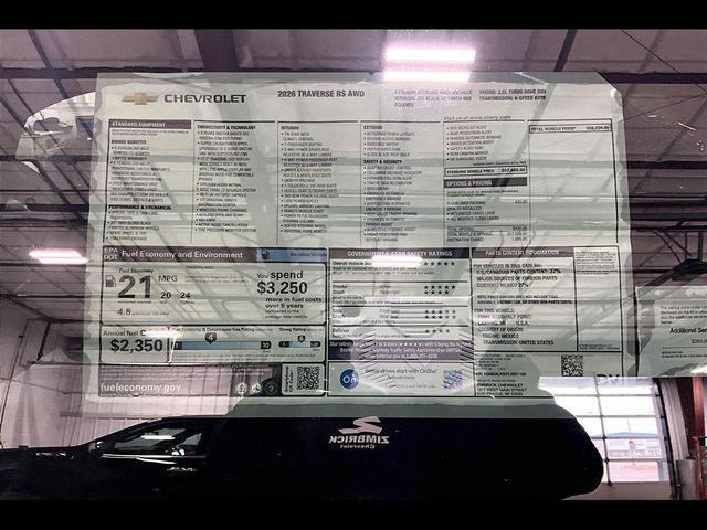 new 2026 Chevrolet Traverse car, priced at $56,435