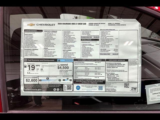 new 2026 Chevrolet Colorado car, priced at $41,947