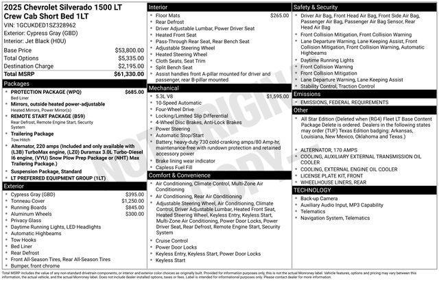 new 2025 Chevrolet Silverado 1500 car, priced at $50,745