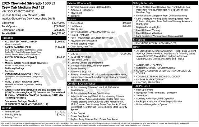 new 2026 Chevrolet Silverado 1500 car, priced at $56,136