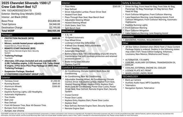 new 2025 Chevrolet Silverado 1500 car, priced at $50,495