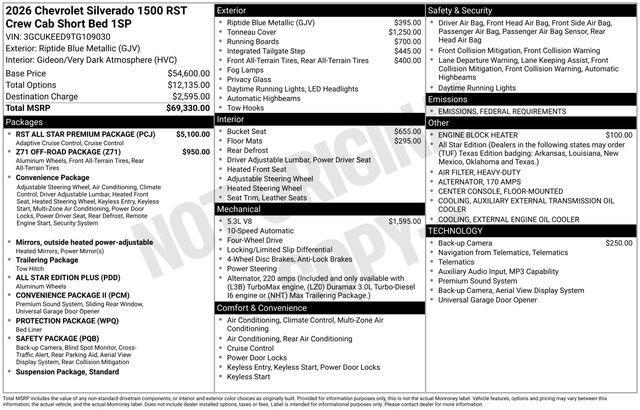 new 2026 Chevrolet Silverado 1500 car, priced at $59,410