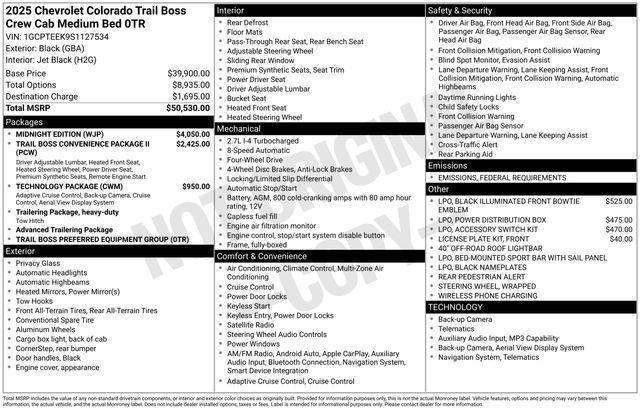 new 2025 Chevrolet Colorado car, priced at $44,195