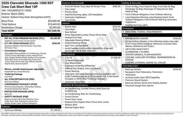new 2026 Chevrolet Silverado 1500 car, priced at $55,795