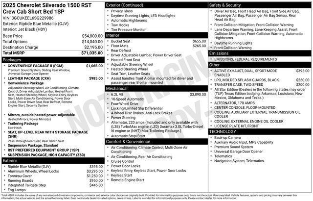 new 2025 Chevrolet Silverado 1500 car, priced at $59,245