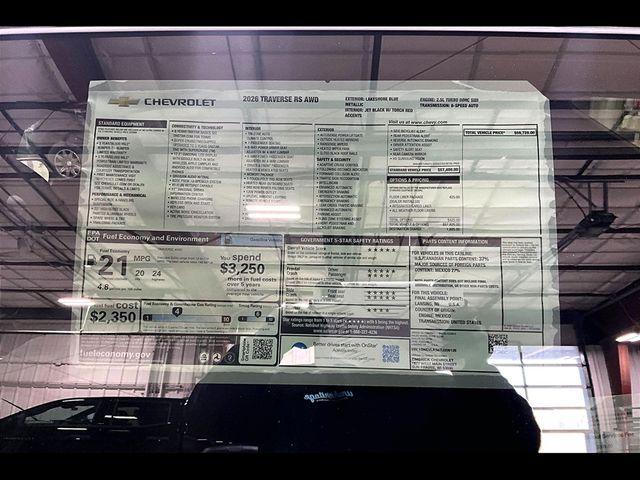 new 2026 Chevrolet Traverse car, priced at $56,435