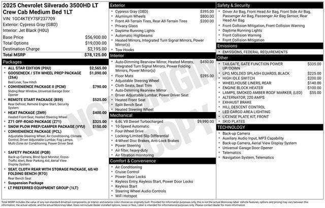 new 2025 Chevrolet Silverado 3500 car, priced at $72,495