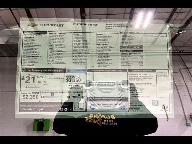 new 2026 Chevrolet Traverse car, priced at $56,539