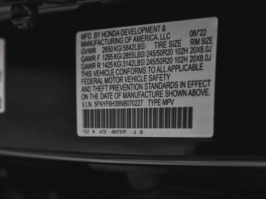 used 2022 Honda Pilot car, priced at $28,990
