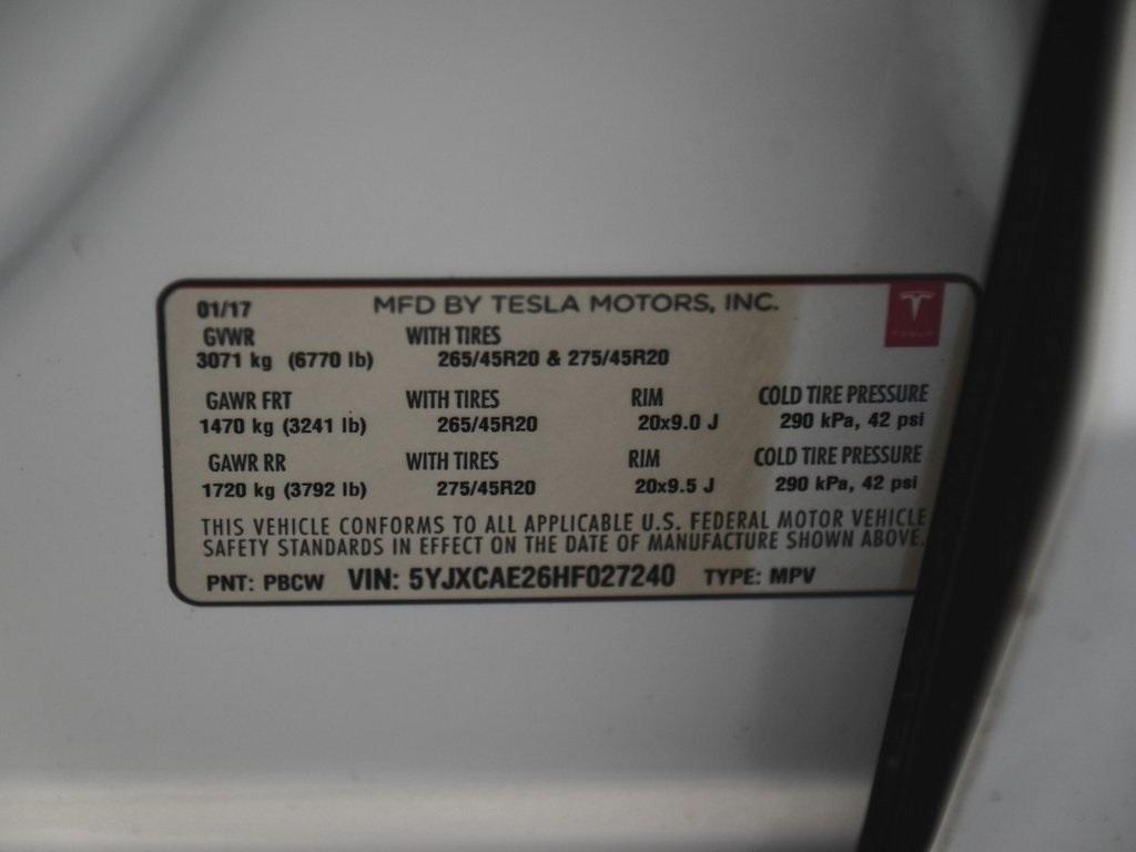 used 2017 Tesla Model X car, priced at $18,995