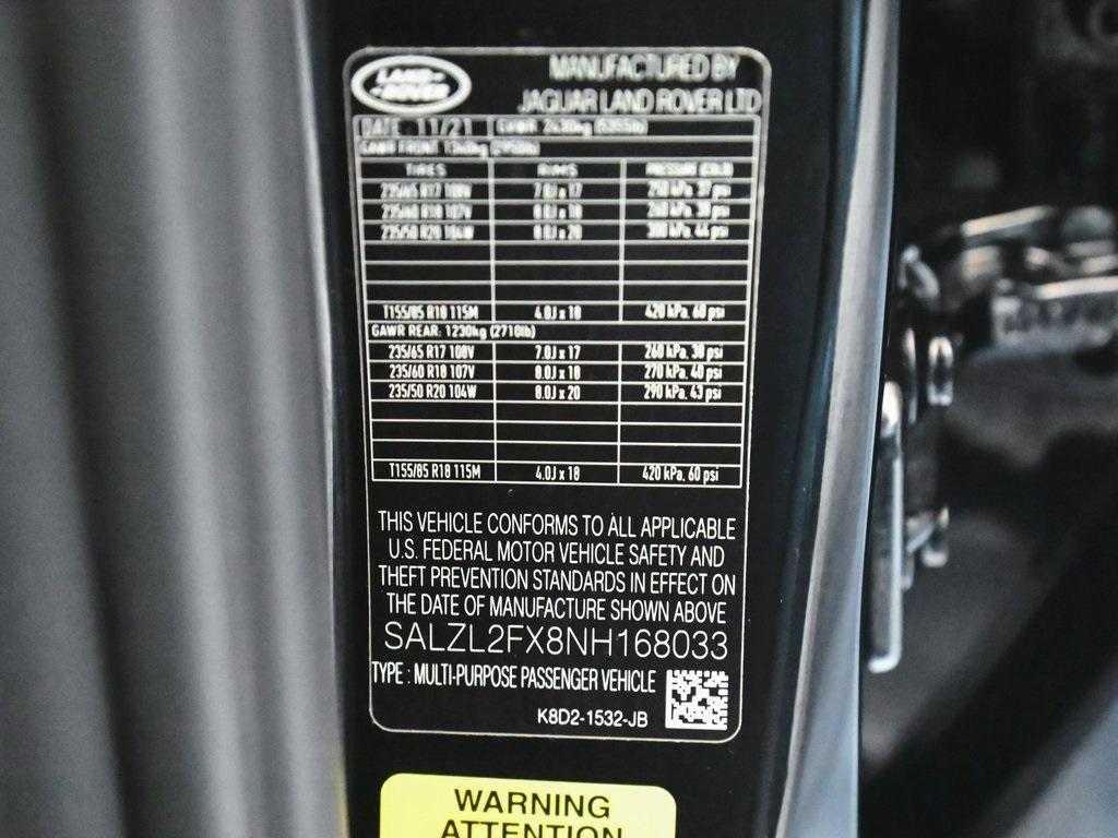 used 2022 Land Rover Range Rover Evoque car, priced at $32,890