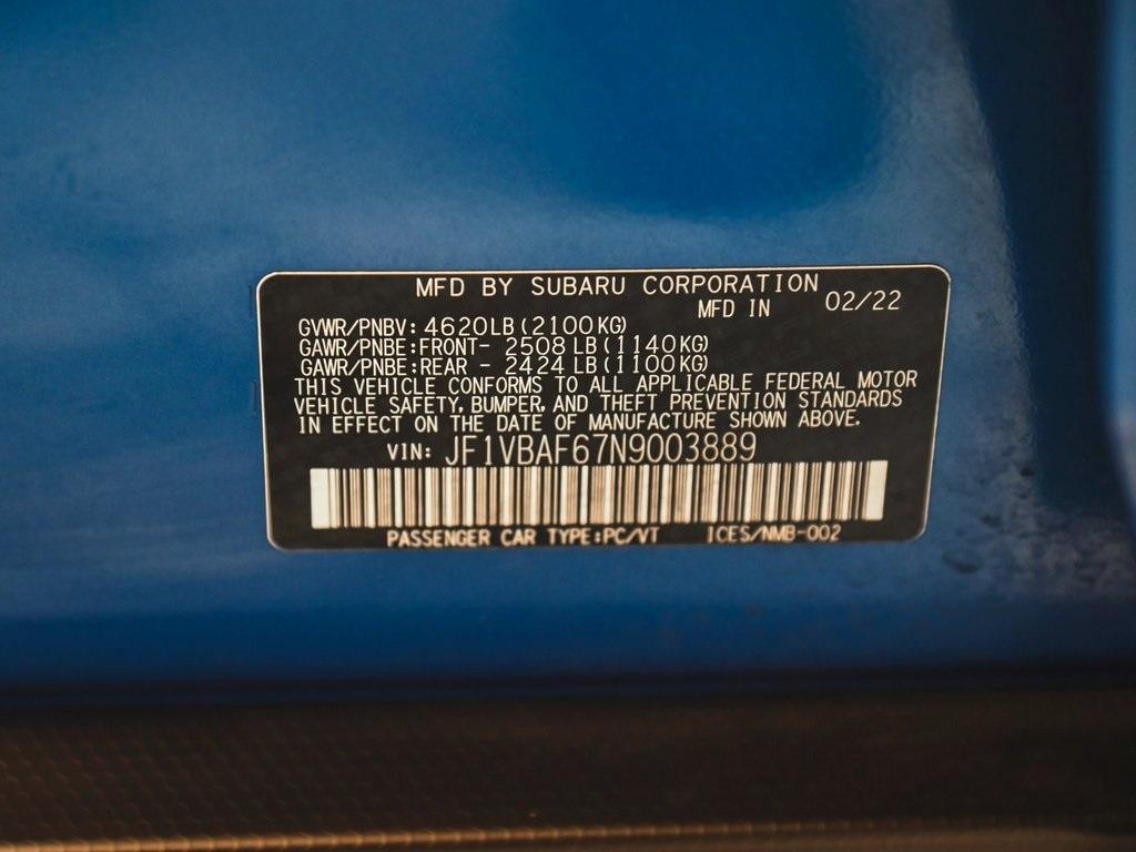 used 2022 Subaru WRX car, priced at $25,995