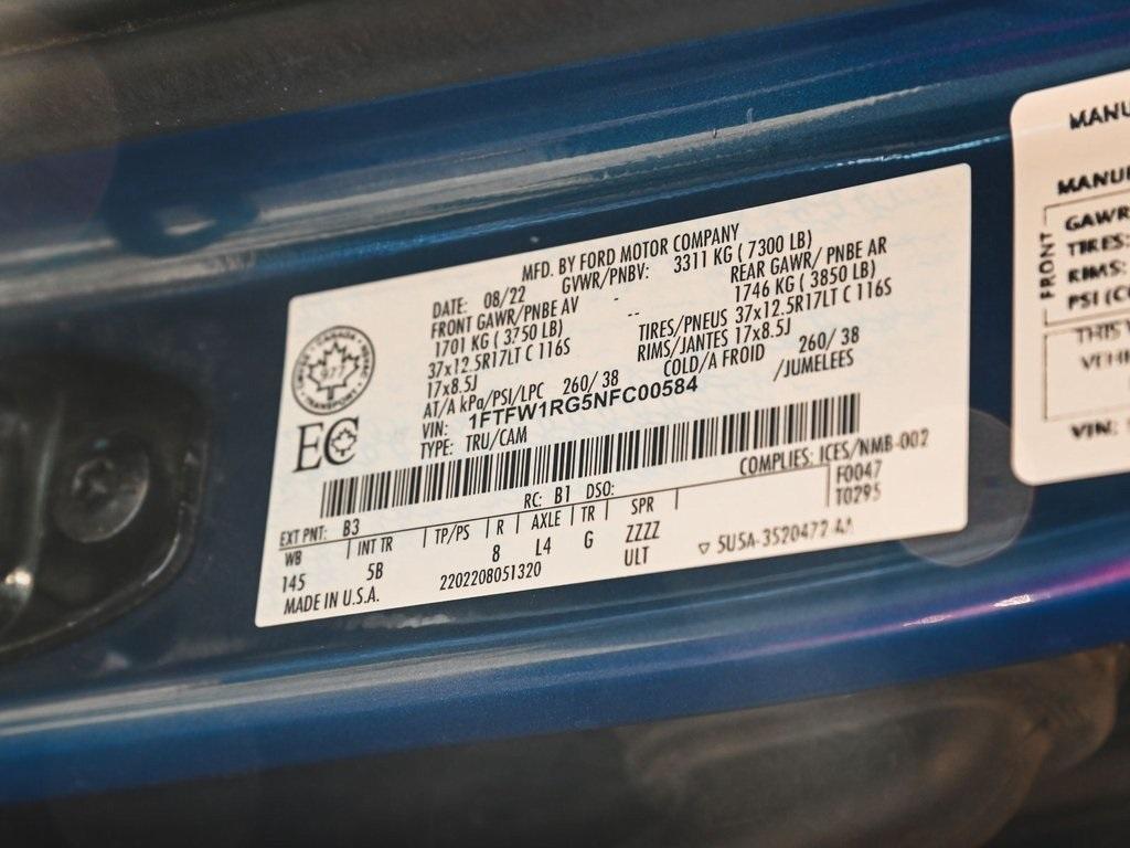 used 2022 Ford F-150 car, priced at $55,995