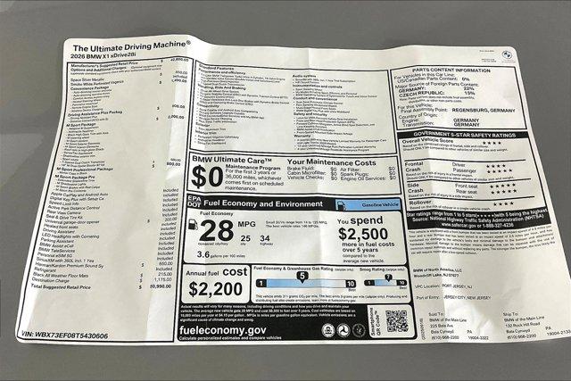 new 2026 BMW X1 car, priced at $50,965