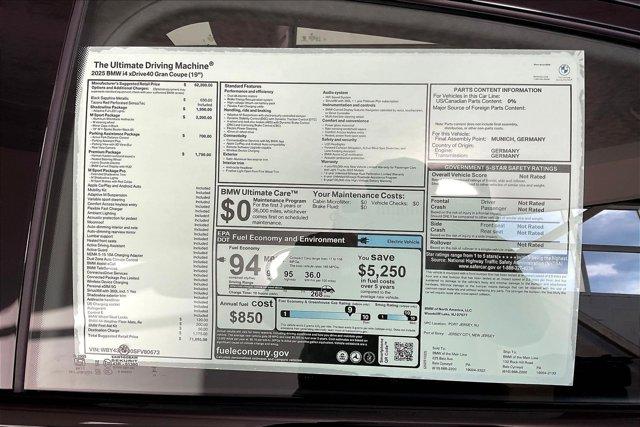 new 2025 BMW i4 Gran Coupe car, priced at $71,095