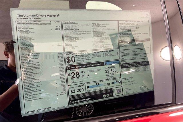 new 2026 BMW X1 car, priced at $51,005