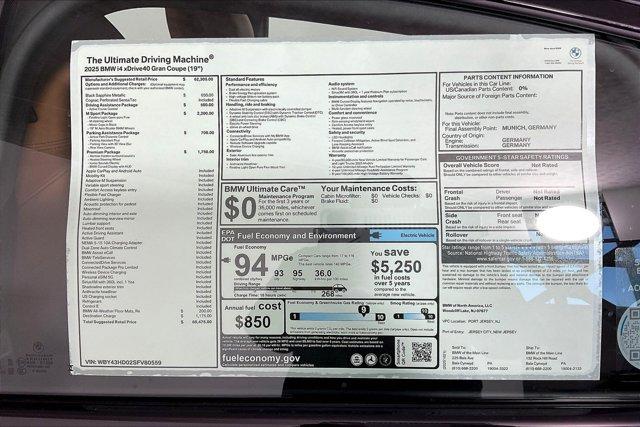 new 2025 BMW i4 Gran Coupe car, priced at $69,475