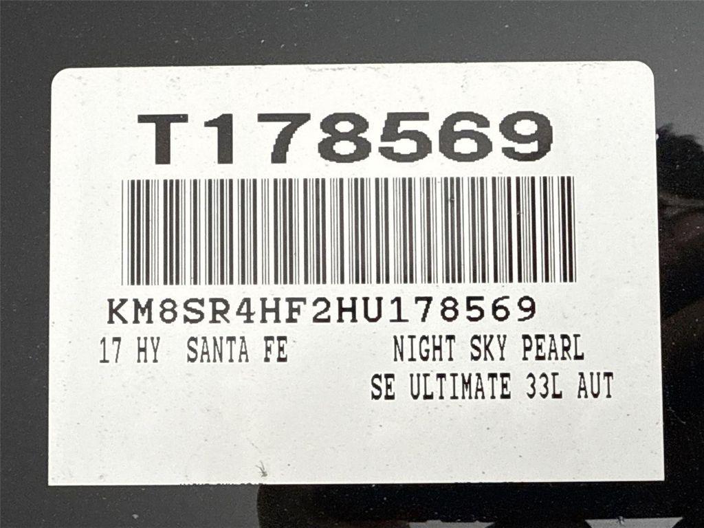 used 2017 Hyundai Santa Fe car, priced at $13,000