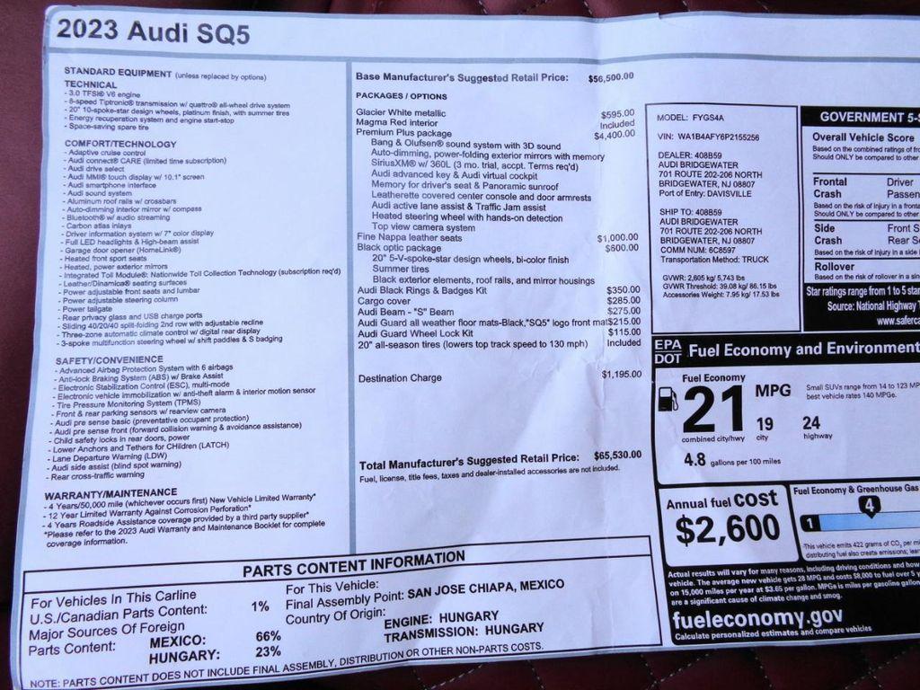 used 2023 Audi SQ5 car, priced at $44,995