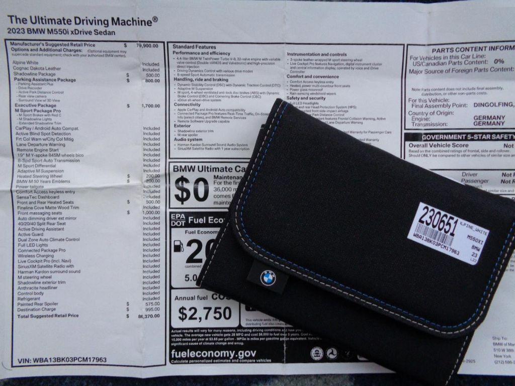 used 2023 BMW M550 car, priced at $62,995