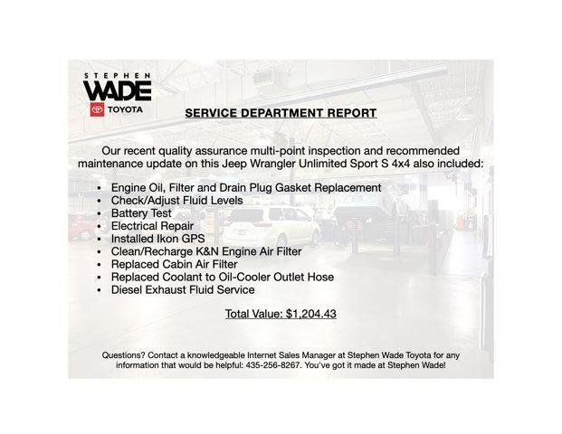 used 2020 Jeep Wrangler Unlimited car, priced at $30,087