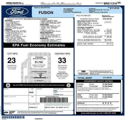 used 2011 Ford Fusion car, priced at $7,300