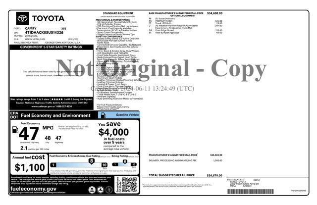 used 2025 Toyota Camry car, priced at $29,974