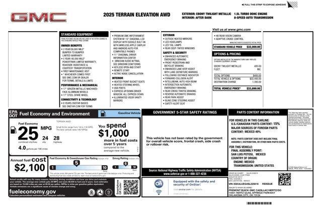 used 2025 GMC Terrain car, priced at $28,474