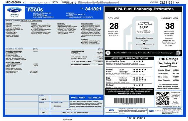 used 2012 Ford Focus car, priced at $5,700