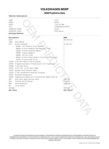 used 2018 Volkswagen Atlas car, priced at $15,471