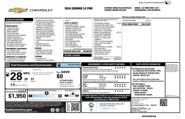 used 2024 Chevrolet Equinox car, priced at $24,774