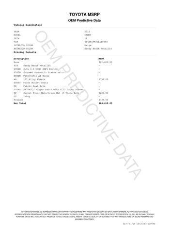 used 2012 Toyota Camry car, priced at $9,600