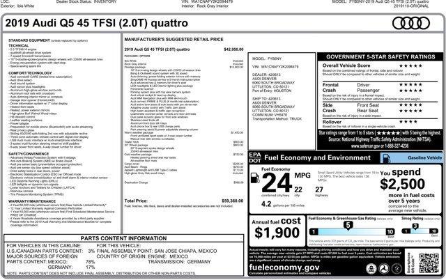 used 2019 Audi Q5 car, priced at $15,900