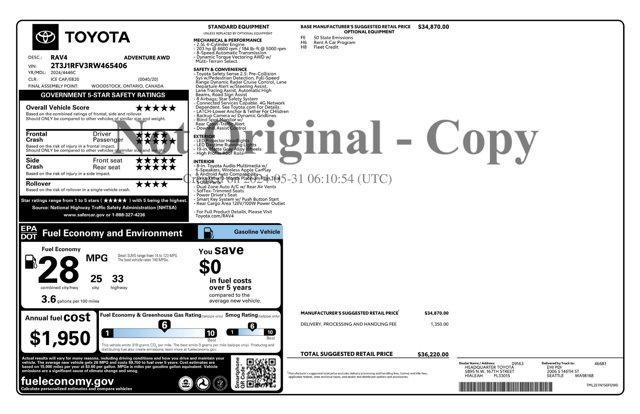 used 2024 Toyota RAV4 car, priced at $32,674