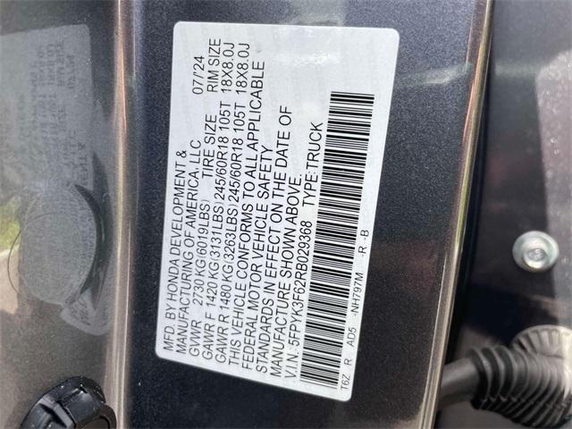 used 2024 Honda Ridgeline car, priced at $38,500