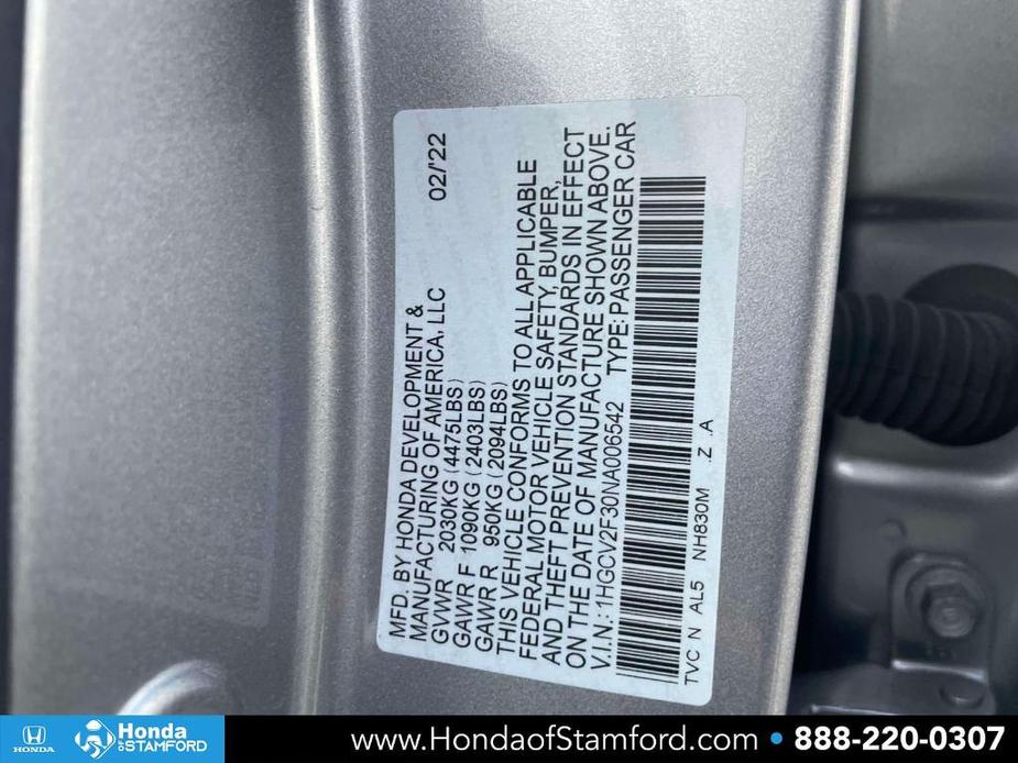 used 2022 Honda Accord car, priced at $30,000