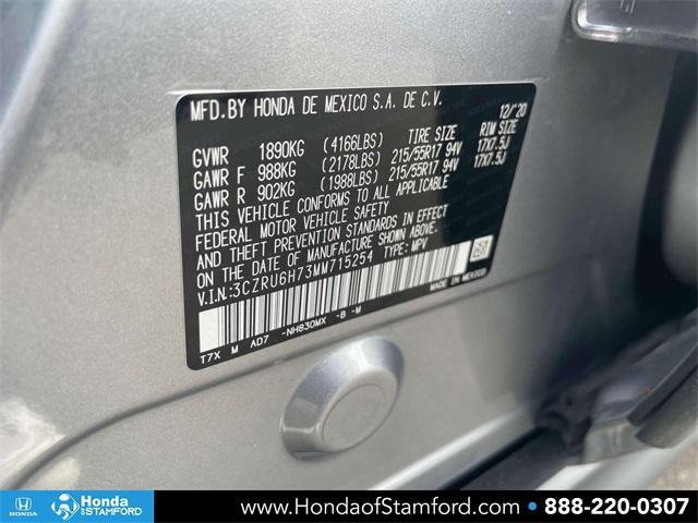 used 2021 Honda HR-V car, priced at $24,500