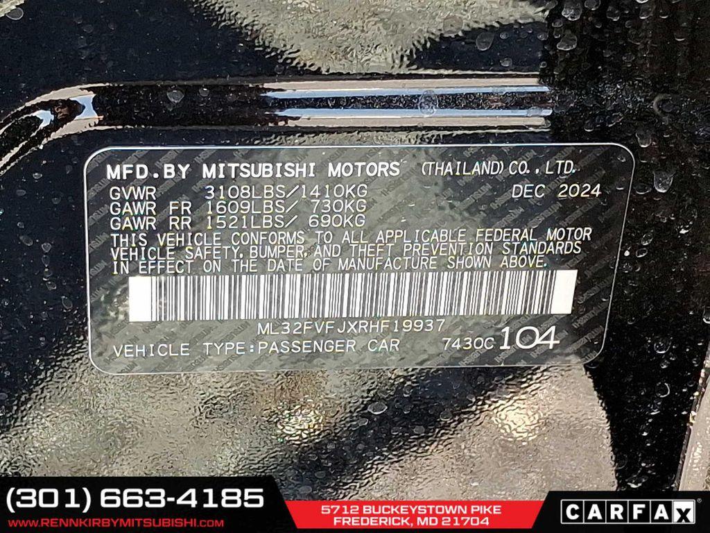 new 2024 Mitsubishi Mirage G4 car, priced at $17,400