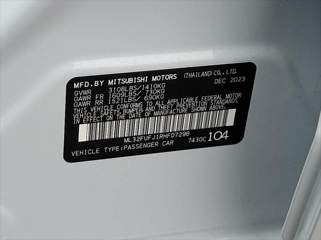 new 2024 Mitsubishi Mirage G4 car, priced at $18,695