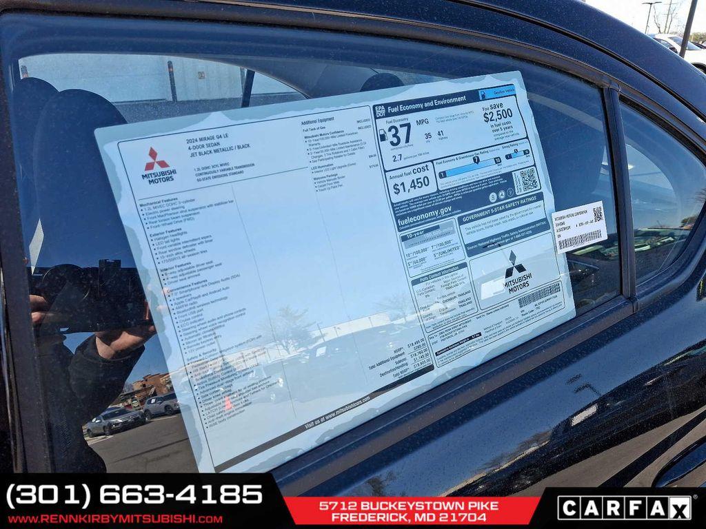 new 2024 Mitsubishi Mirage G4 car, priced at $16,308