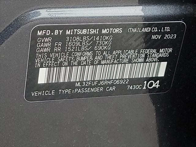 new 2024 Mitsubishi Mirage G4 car, priced at $18,325
