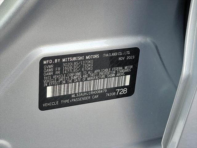new 2024 Mitsubishi Mirage car, priced at $17,985